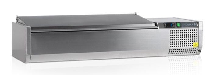 Vitrine réfrigérée inox avec couvercle inox VK38-120 - Tefcold
