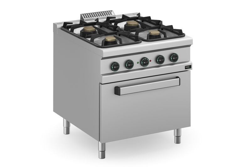 Fourneau gaz à brûleurs série 900 4 APRG-89FE/PL - Apach Cook Line