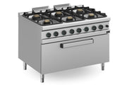 Fourneau gaz à brûleurs série 900 6 APRG-129FGM/PL - Apach Cook Line