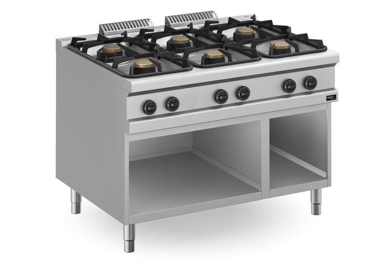 Fourneau gaz à brûleurs série 900 6 APRG-129P/PL - Apach Cook Line