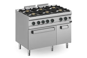 Fourneau gaz à brûleurs série 700 6 APRG-117FE/PL - Apach Cook Line