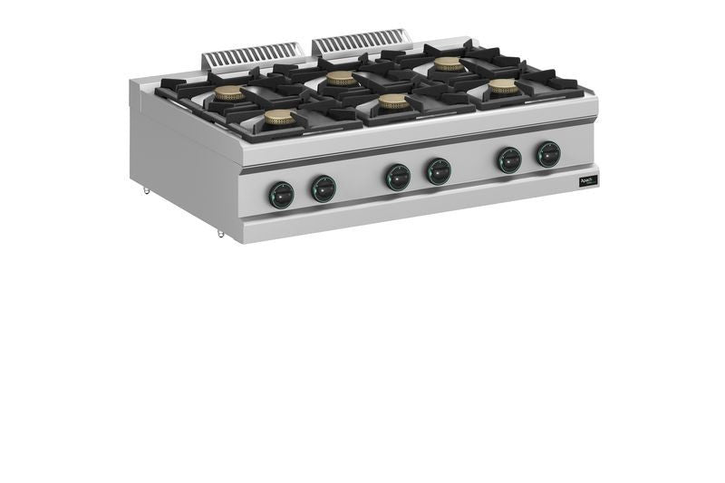 Fourneau gaz à plaques série 700 6 APRG-117T/PL - Apach Cook Line
