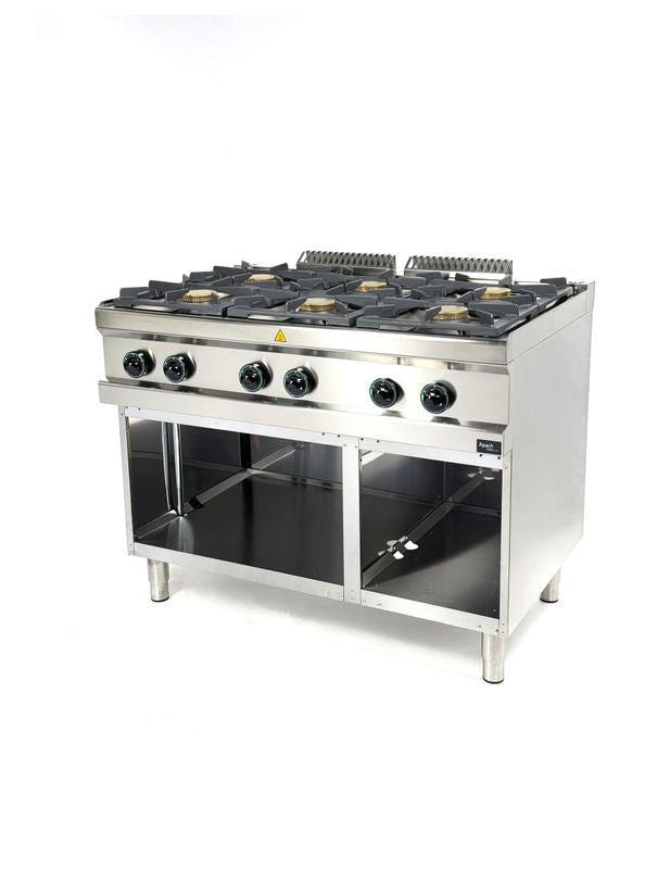 Fourneau gaz à brûleurs série 700 6 APRG-117P/PL - Apach Cook Line