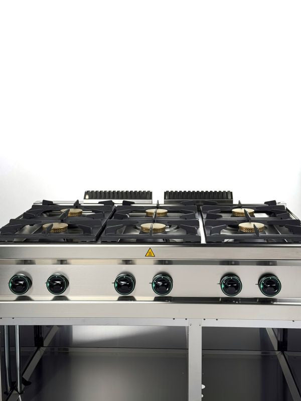 Fourneau gaz à brûleurs série 700 6 APRG-117P/PL - Apach Cook Line