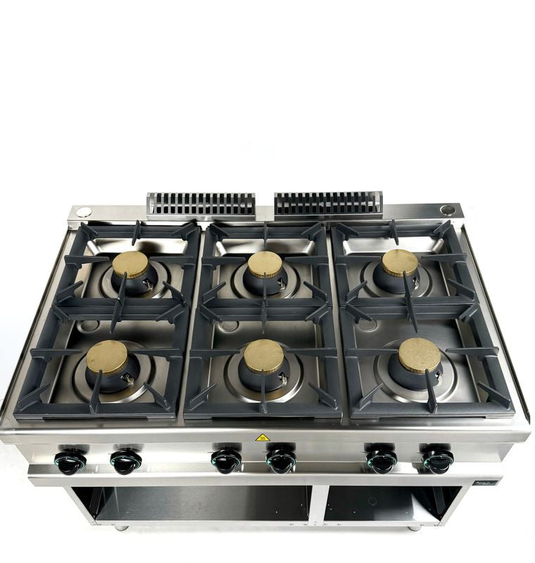 Fourneau gaz à brûleurs série 700 6 APRG-117P/PL - Apach Cook Line