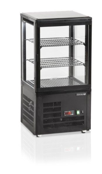 Vitrine 4 faces UPD60-BLACK 16061 (substitution for 14101530101) - Tefcold