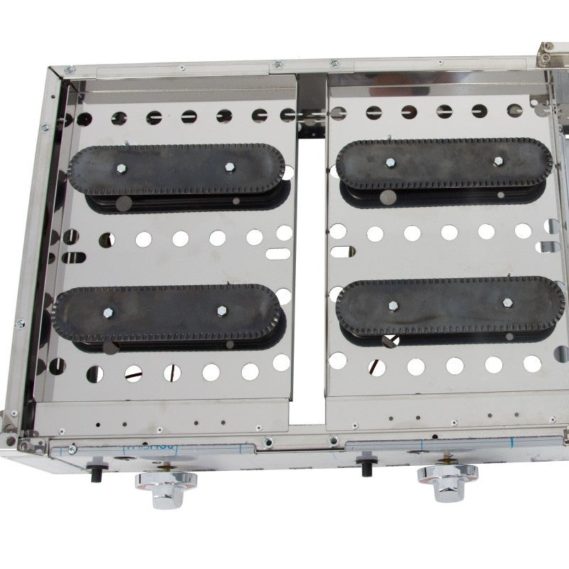 Plaque de cuisson à gaz - 335x590x345h mm - Chrome dur - Arilex