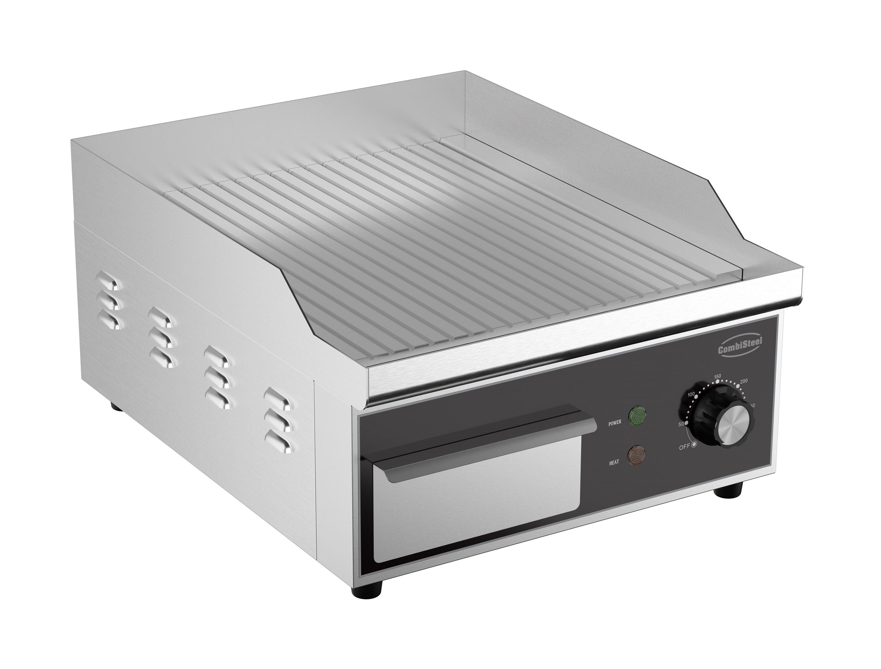 Plancha électrique rainurée 2 Kw 360x450 mm Combisteel - vue 2 - Plancha électrique pro CHR - Cuistéo