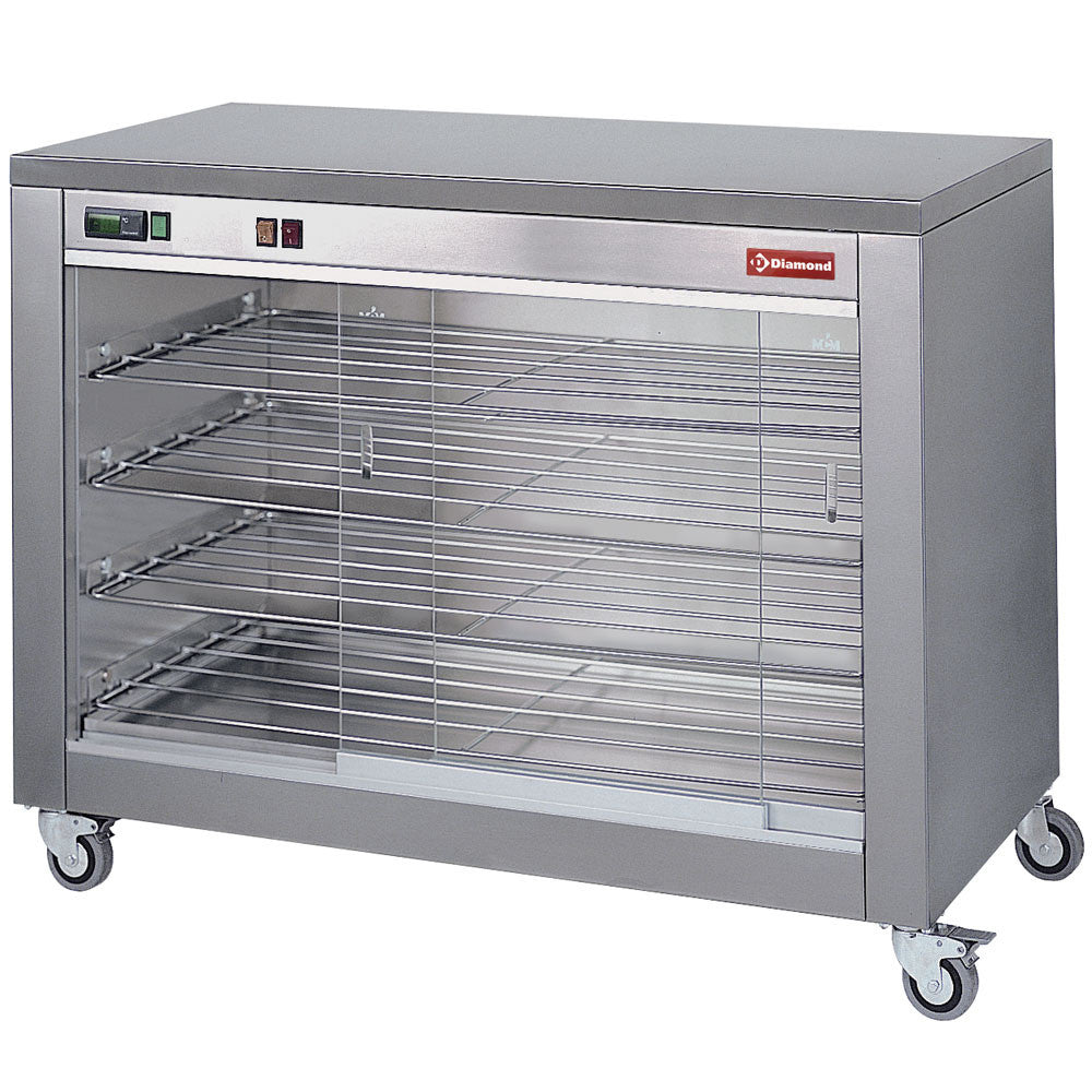 Armoire vitrine chauffante 60 poulets sur roues - Diamond