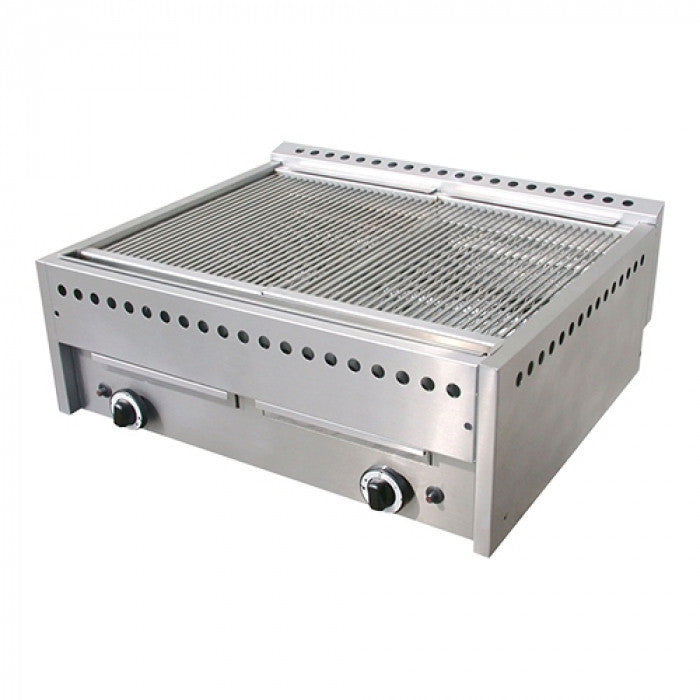 Grill pierre de lave à gaz 2 zones - Caterchef star
