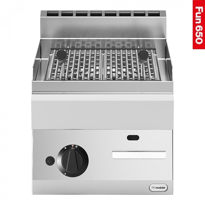 Grill pierre de lave 1 zone - Grille en fonte - Gaz naturel - Fun 650 - Modular