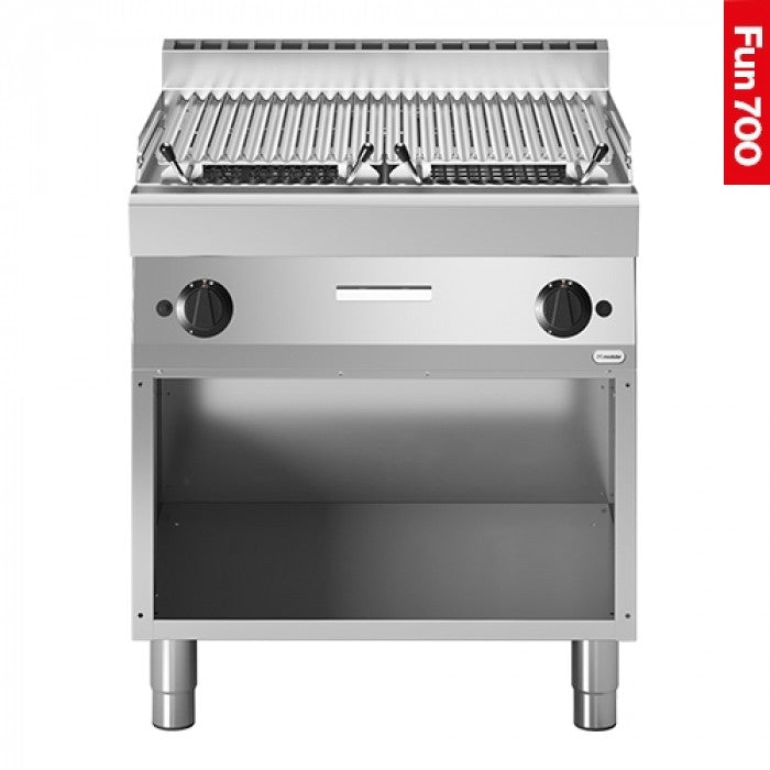 Grill pierre de lave 2 zones - Grille inox - Gaz naturel - Fun 700 - Modular