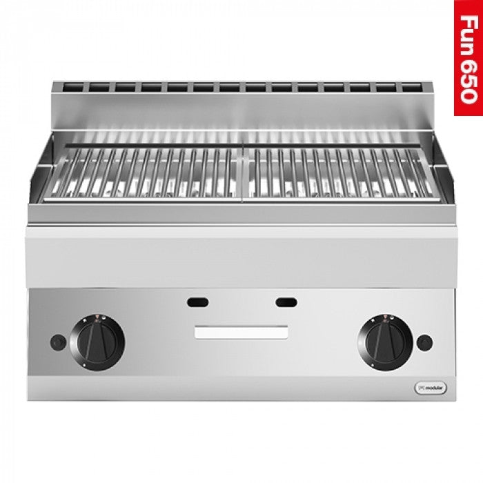 Grill pierre de lave 2 zones - Grille inox - Gaz naturel - Fun 650 - Modular