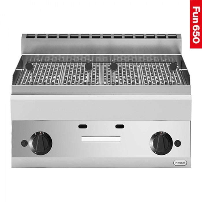 Grill pierre de lave 2 zones - Grille en fonte - Gaz naturel - Fun 650 - Modular