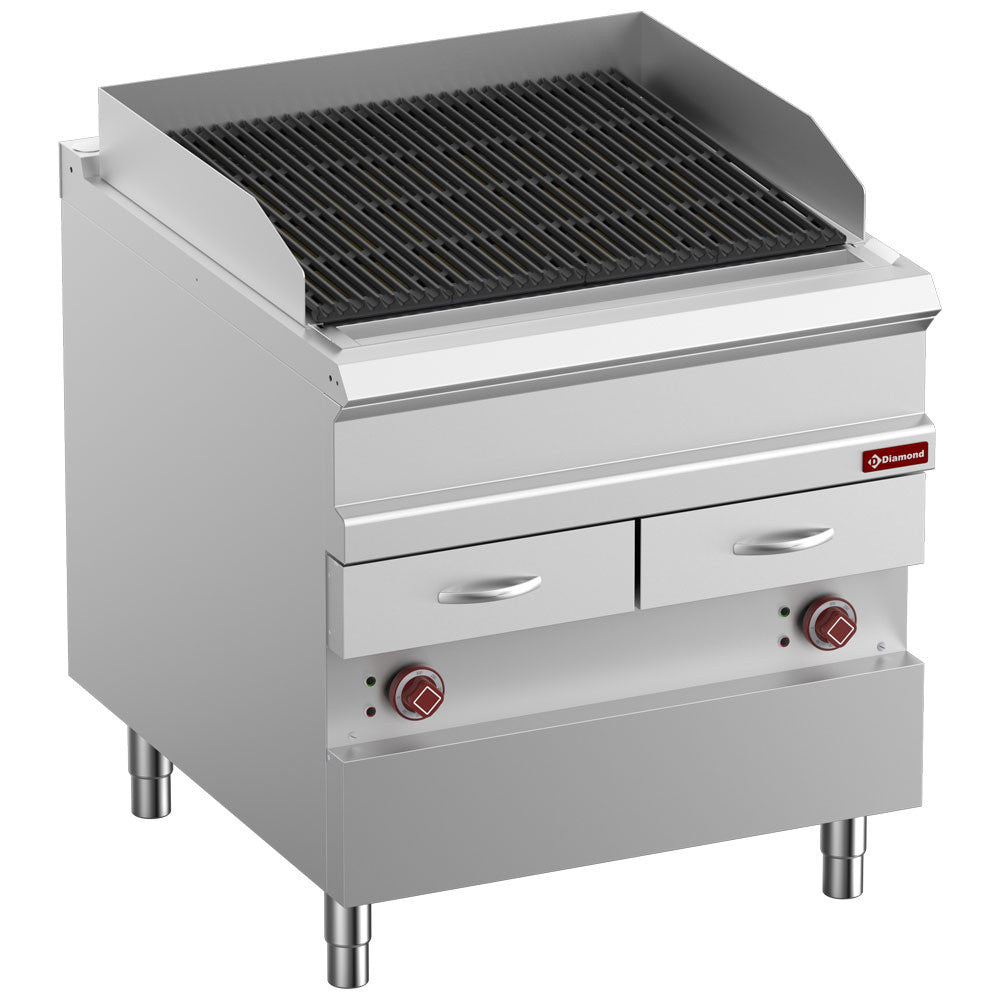 Grill Vapeur électrique, grille en fonte "double face", module 1/1 - Diamond