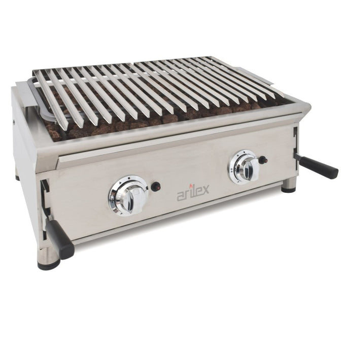 Grill à gaz - 70 cm - Pierre de lave - Arilex
