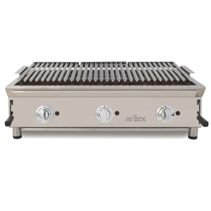 Barbecue à gaz - 100 cm - Grille inox réglable - Arilex