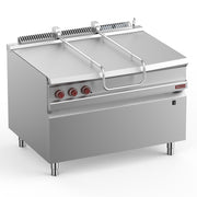 Sauteuse basculante gaz, cuve inox 120 lit. sur meuble - Diamond