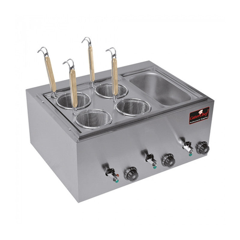 Cuiseur à pâtes avec chauffe sauce 13,2 L inox - Caterchef star