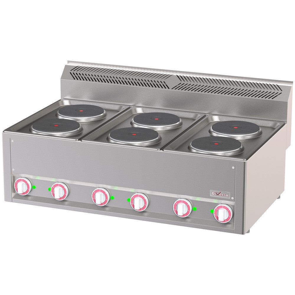 Cuisinière électrique 6 plaques - Diverso