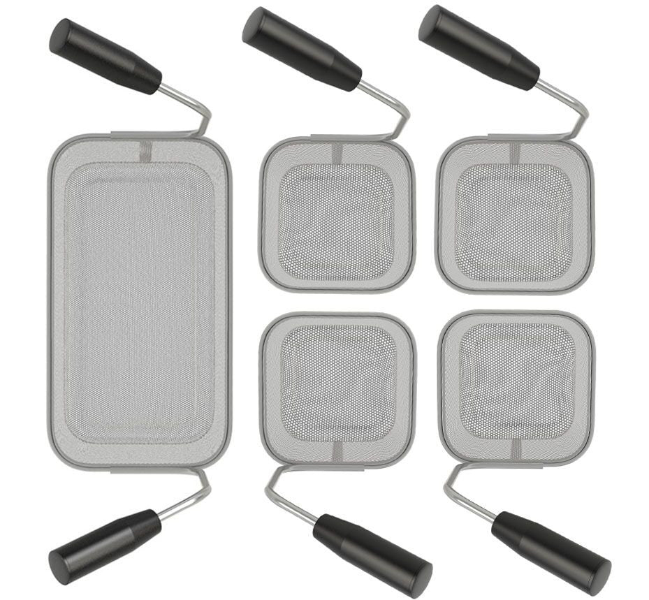 Paniers Pâtes - Set 4x1/6 + 1x1/3 - Acier - Multi-format - Professionnel Saro - vue 2 - Accessoire cuiseur pro CHR - Cuistéo