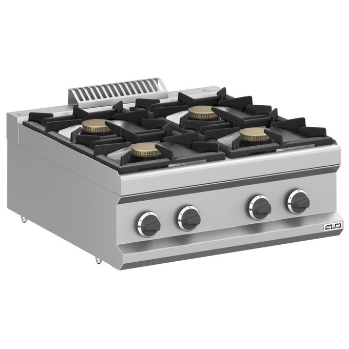 Réchaud à gaz - 4 feux - 4x5,5 kW - Sur comptoir - Arilex