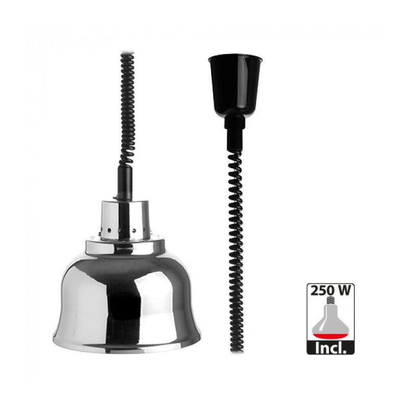 Abat-jour argent avec ampoule - Caterchef star