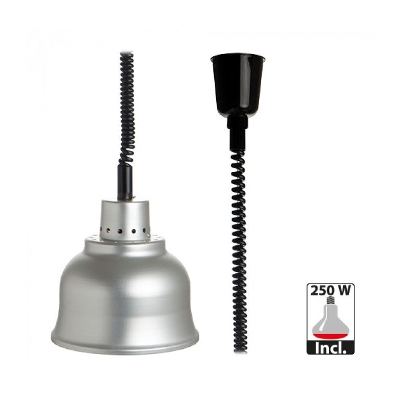 Abat-jour argent réglable avec ampoule - Caterchef star