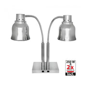 Abat-jour argent avec 2 ampoules- Caterchef star - CATERCHEF STAR