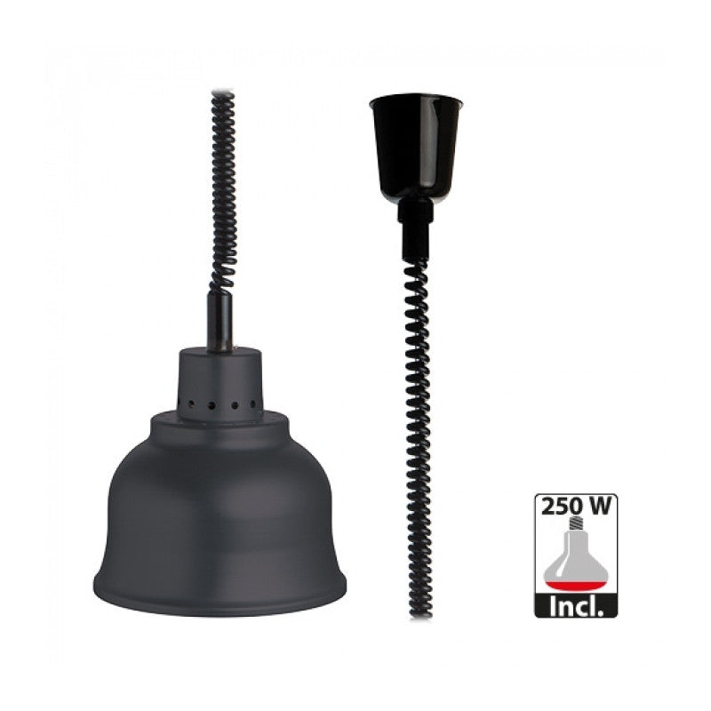 Abat-jour noir avec ampoule - Caterchef star