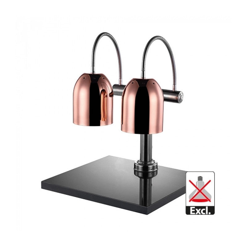 Abat-jour double cuivre avec plateau - Caterchef star
