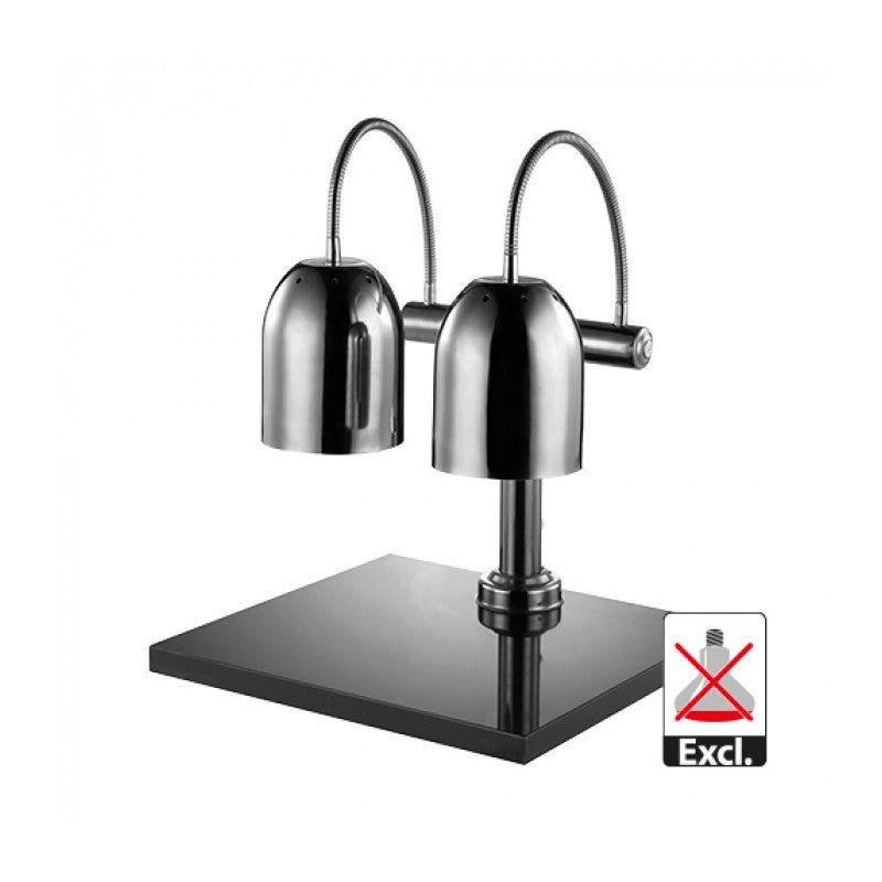 Abat-jour argent double avec plateau - Caterchef star