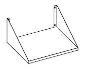 Étagère pour micro-onde pour 7455.1660 inox 585x540x300 mm Combisteel - vue 2 - Accessoire cuisson pro CHR - Cuistéo
