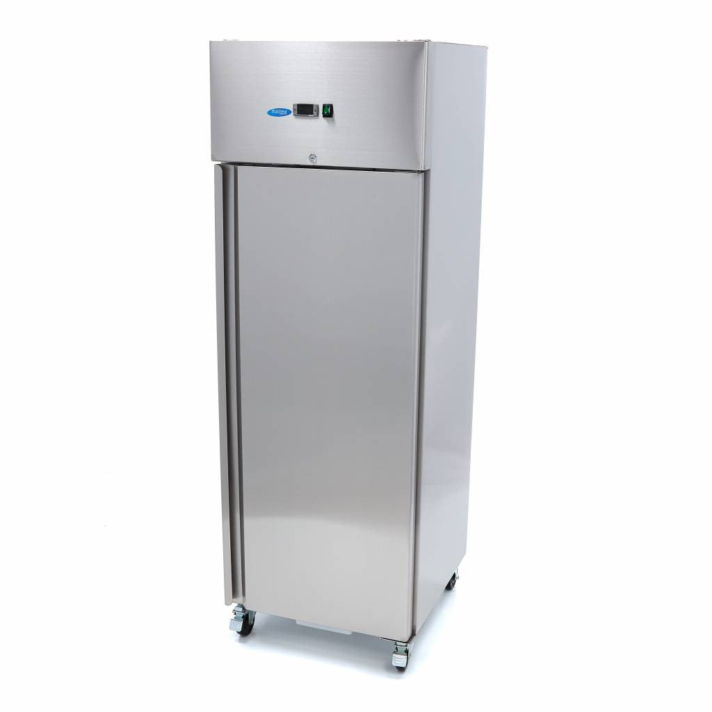 Réfrigérateur professionnel 400L inox 3 étagères GN 1/1 sur roulettes avec éclairage LED 300 W Maxima - Armoire réfrigérée positive professionnel CHR - matériel cuisine pro - Cuistéo
