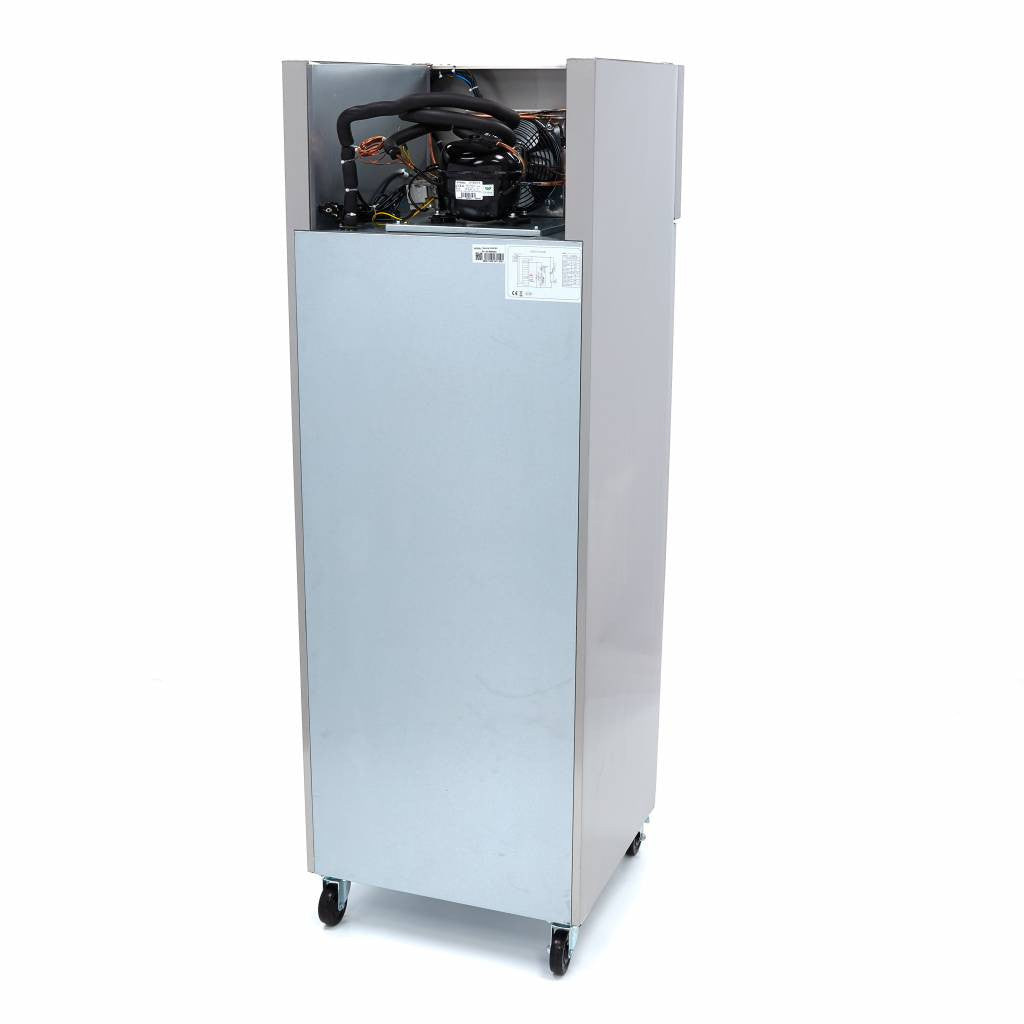 Réfrigérateur professionnel 400L inox 3 étagères GN 1/1 sur roulettes avec éclairage LED 300 W Maxima - vue 3 - Armoire réfrigérée positive pro CHR - Cuistéo
