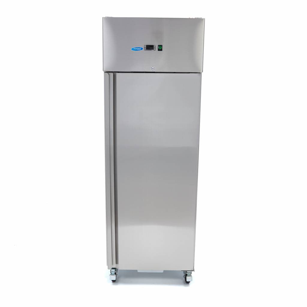 Réfrigérateur professionnel 400L inox 3 étagères GN 1/1 sur roulettes avec éclairage LED 300 W Maxima - vue 5 - Armoire réfrigérée positive pro CHR - Cuistéo