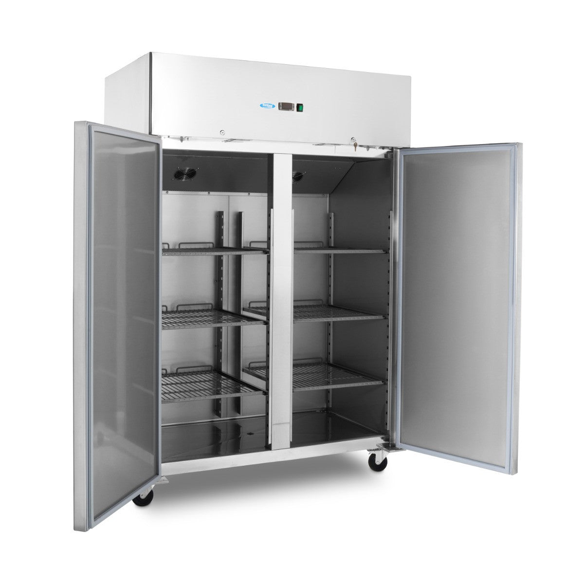 Armoire réfrigérée inox 1200L GN 2/1 sur roulettes 6 étagères contrôle numérique 600 W Maxima - vue 6 - Armoire réfrigérée positive pro CHR - Cuistéo