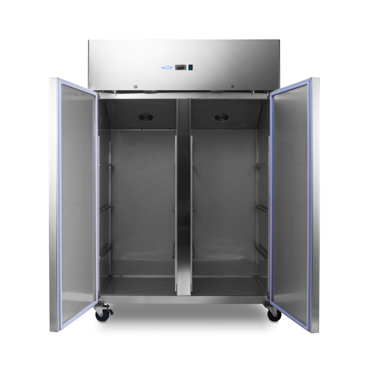 Congélateur professionnel 1200L 6 étagères réglables GN 2/1 sur roulettes avec éclairage LED inox 700 W Maxima - vue 5 - Armoire réfrigérée négative pro CHR - Cuistéo