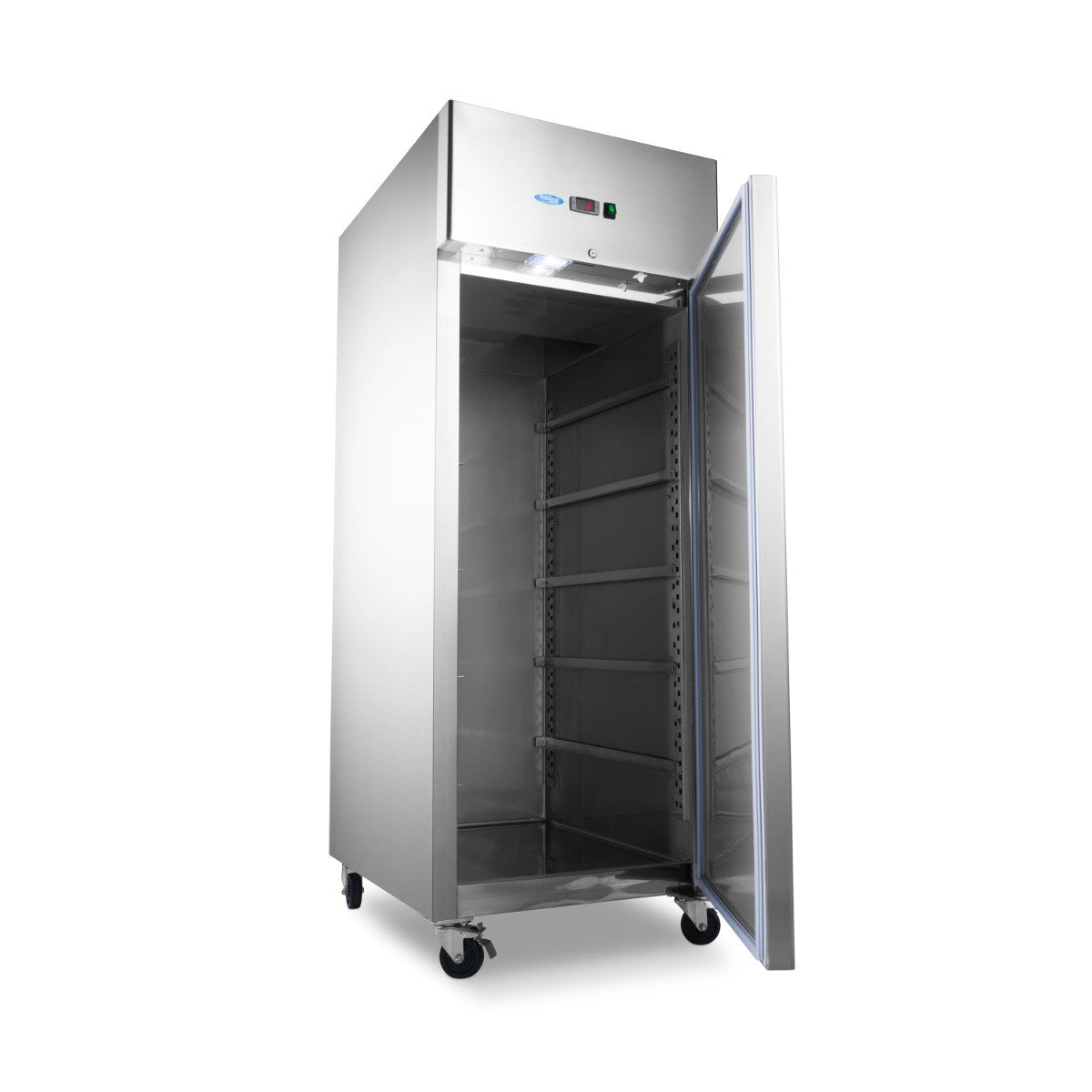 Congélateur de boulangerie 800L sur roulettes étagères réglables porte automatique éclairage LED inox 750 W Maxima - vue 2 - Armoire réfrigérée négative pro CHR - Cuistéo