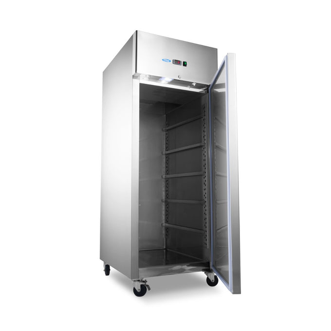 Congélateur de boulangerie 800L sur roulettes étagères réglables porte automatique éclairage LED inox 750 W Maxima - vue 2 - Armoire réfrigérée négative pro CHR - Cuistéo