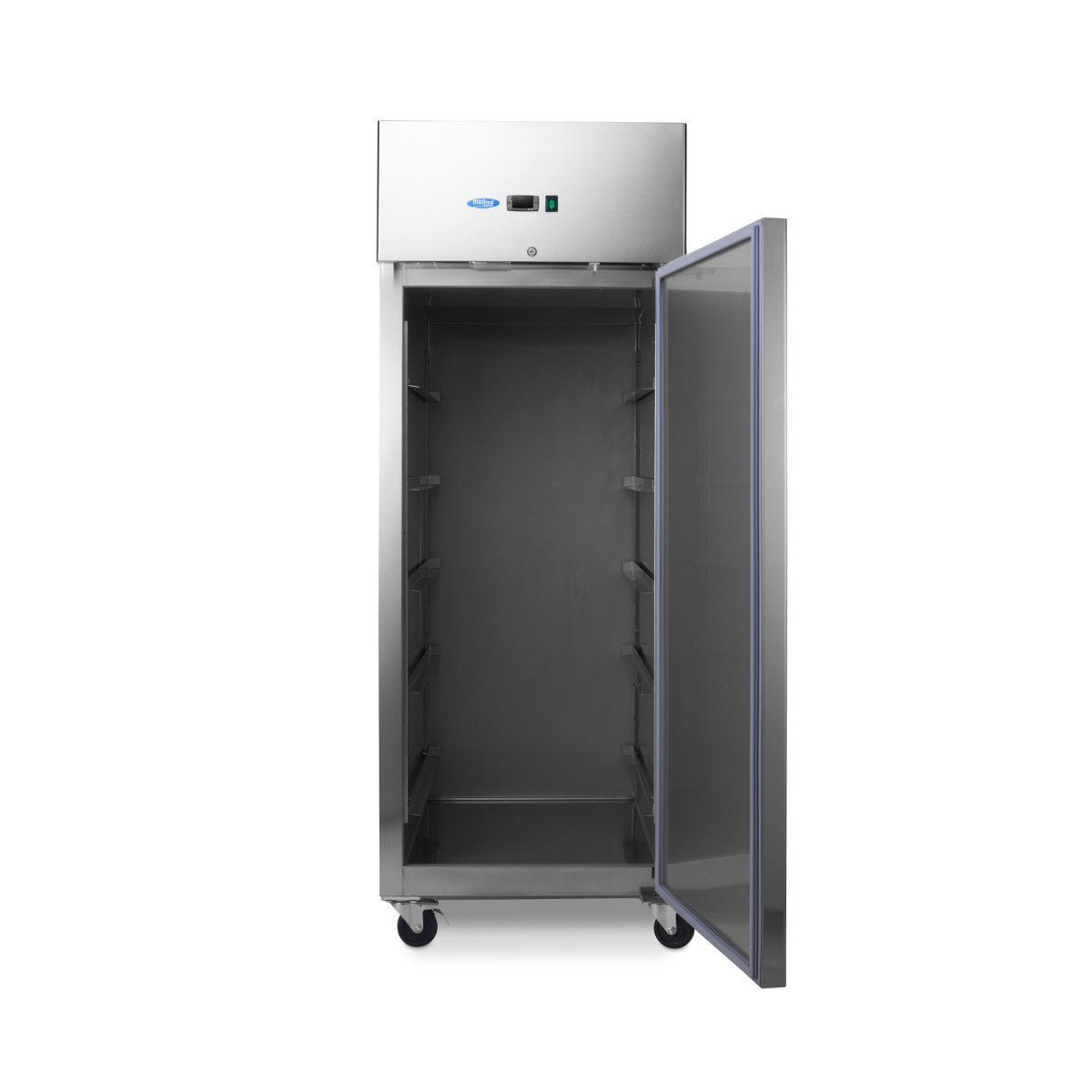 Congélateur de boulangerie 800L sur roulettes étagères réglables porte automatique éclairage LED inox 750 W Maxima - vue 5 - Armoire réfrigérée négative pro CHR - Cuistéo