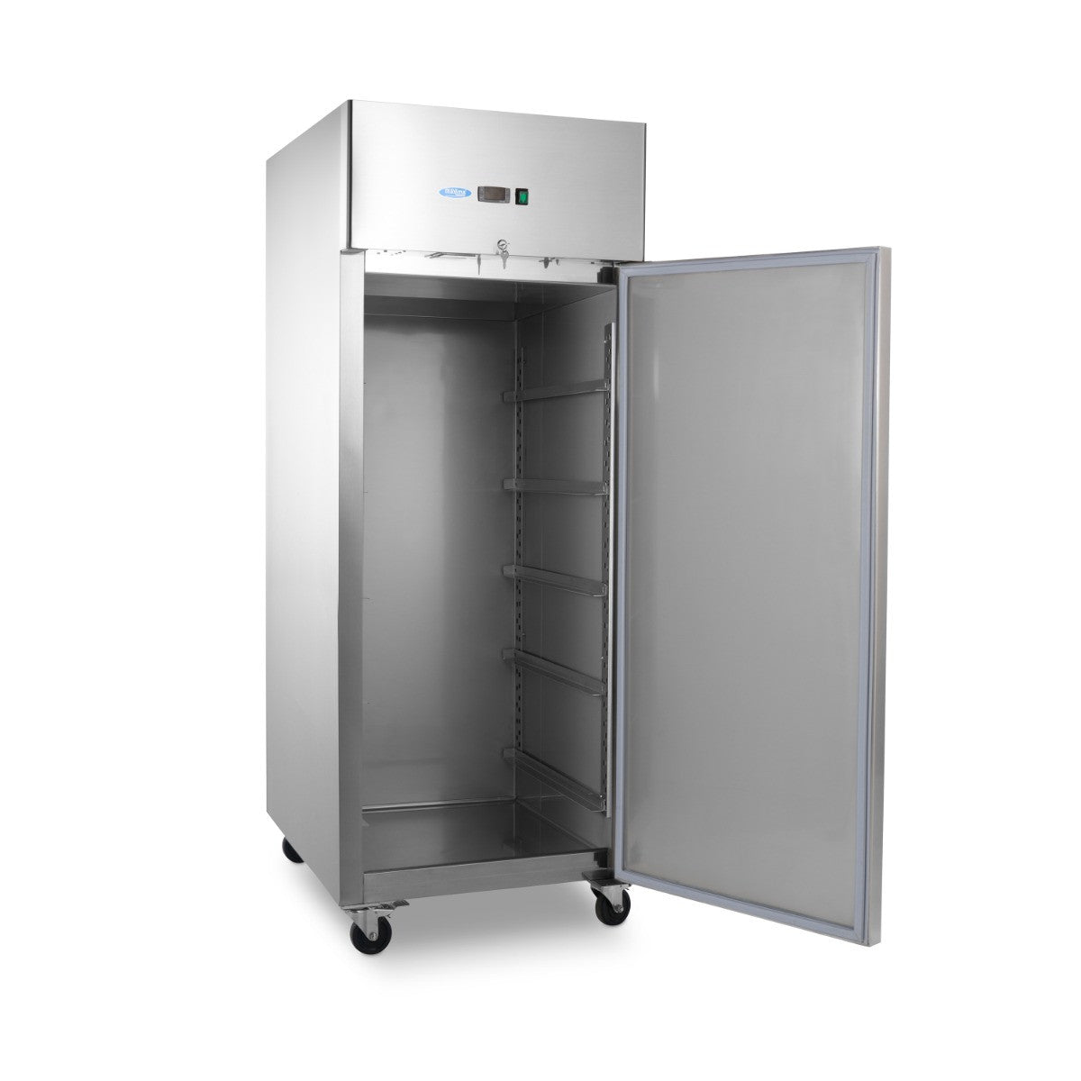 Congélateur de boulangerie 800L sur roulettes étagères réglables porte automatique éclairage LED inox 750 W Maxima - vue 6 - Armoire réfrigérée négative pro CHR - Cuistéo