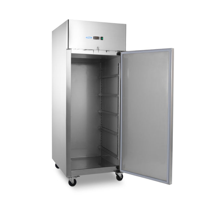 Congélateur de boulangerie 800L sur roulettes étagères réglables porte automatique éclairage LED inox 750 W Maxima - vue 6 - Armoire réfrigérée négative pro CHR - Cuistéo
