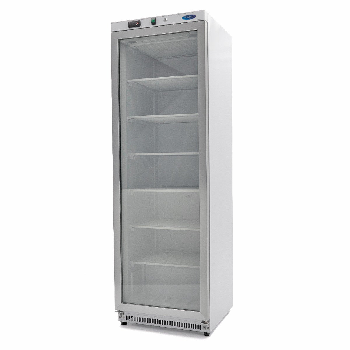 Congélateur vitrine négatif 400L - 6 étagères - Porte vitrée - Température réglable - R290 inox 478 W Maxima - Armoire réfrigérée négative professionnel CHR - matériel cuisine pro - Cuistéo