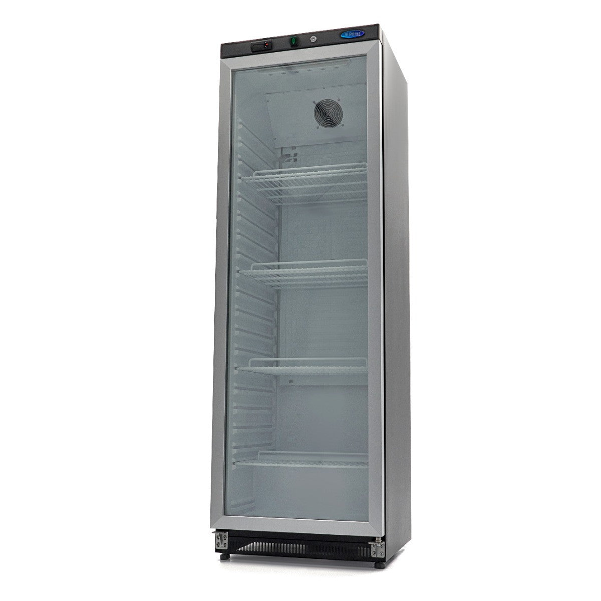 Réfrigérateur professionnel 400L avec porte en verre contrôle électronique noir R600a 372 W Maxima - Armoire réfrigérée positive professionnel CHR - matériel cuisine pro - Cuistéo