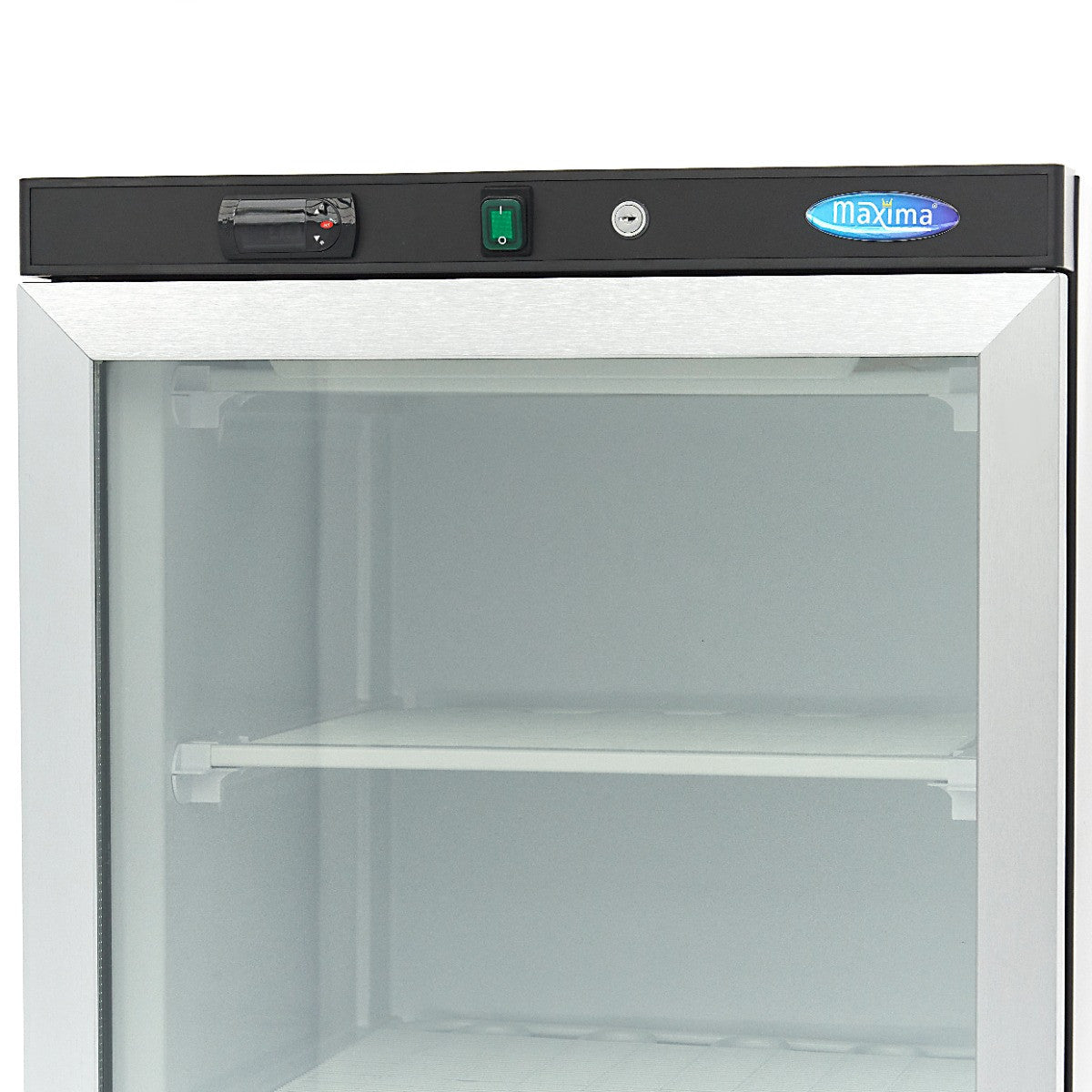 Congélateur professionnel 400L avec porte vitrée température réglable 6 étagères R290 inox 478 W Maxima - vue 6 - Armoire réfrigérée négative pro CHR - Cuistéo