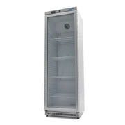 Réfrigérateur professionnel 400L inox avec porte vitrée 4 étagères réglables contrôle électronique 372 W Maxima - Armoire réfrigérée positive professionnel CHR - matériel cuisine pro - Cuistéo