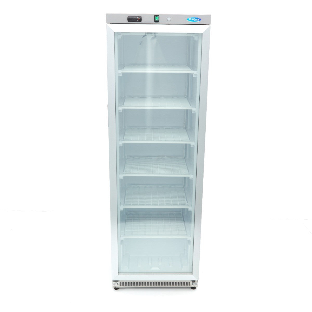 Congélateur 400L en acier inoxydable avec porte vitrée régulateur électronique 478 W Maxima - vue 2 - Armoire réfrigérée négative pro CHR - Cuistéo