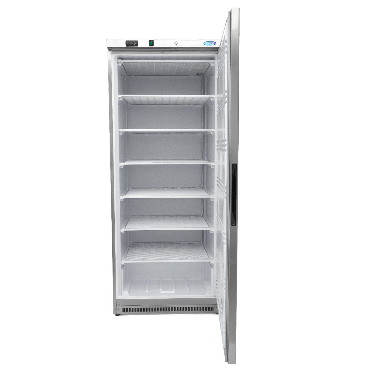 Congélateur professionnel 600L inox - 6 étagères fixes - Contrôle électronique de température 450 W Maxima - vue 5 - Armoire réfrigérée négative pro CHR - Cuistéo