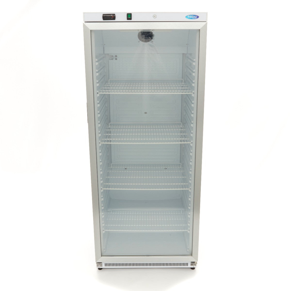 Réfrigérateur professionnel 600L avec porte en verre contrôle électronique de la température 462 W Maxima - vue 2 - Armoire réfrigérée positive pro CHR - Cuistéo